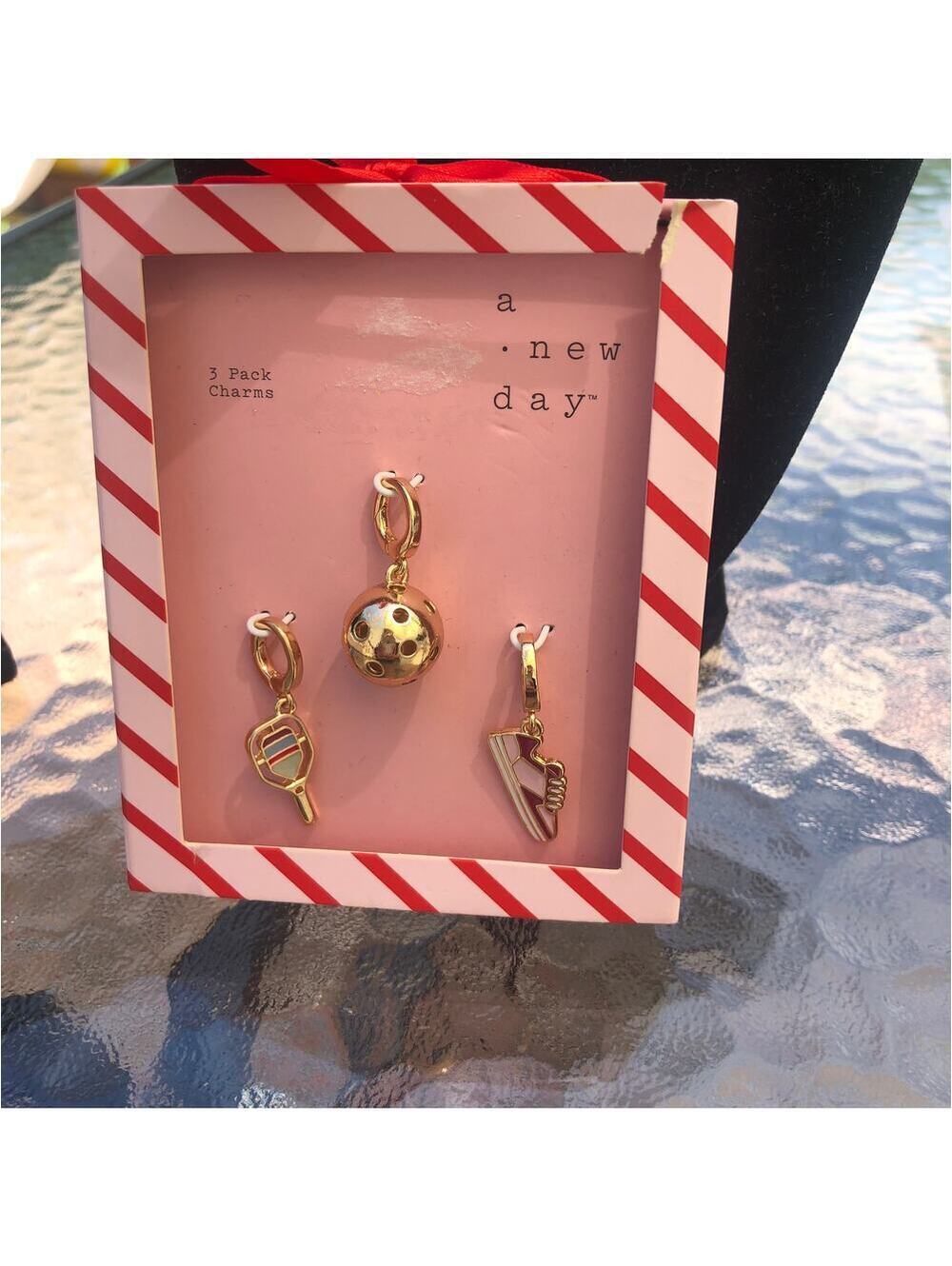 A New Day Charms NWT Tennis Themes Gold Tone Charms